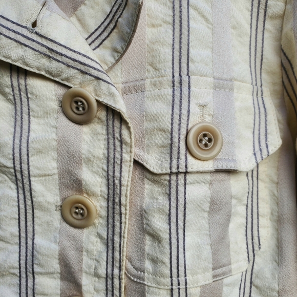 Dries Van Noten Seersucker to Cotton Linen Jacket Ladies Sz 36 US 4 - Picture 4 of 8